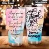 MEDROC Thank You Amazing Service Manager Tumbler Stainless Steel 30oz, Appreciation Gifts for Coworkers, Employees & Staffs Women, Driking Coffee Cup For Teammates Birthday Christmas view 4