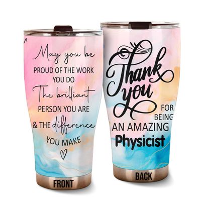 MEDROC Thank You Amazing Physicist Tumbler Stainless Steel 30oz, Appreciation Gifts for Coworkers, Employees & Staffs Women, Driking Coffee Cup For Teammates Birthday Christmas