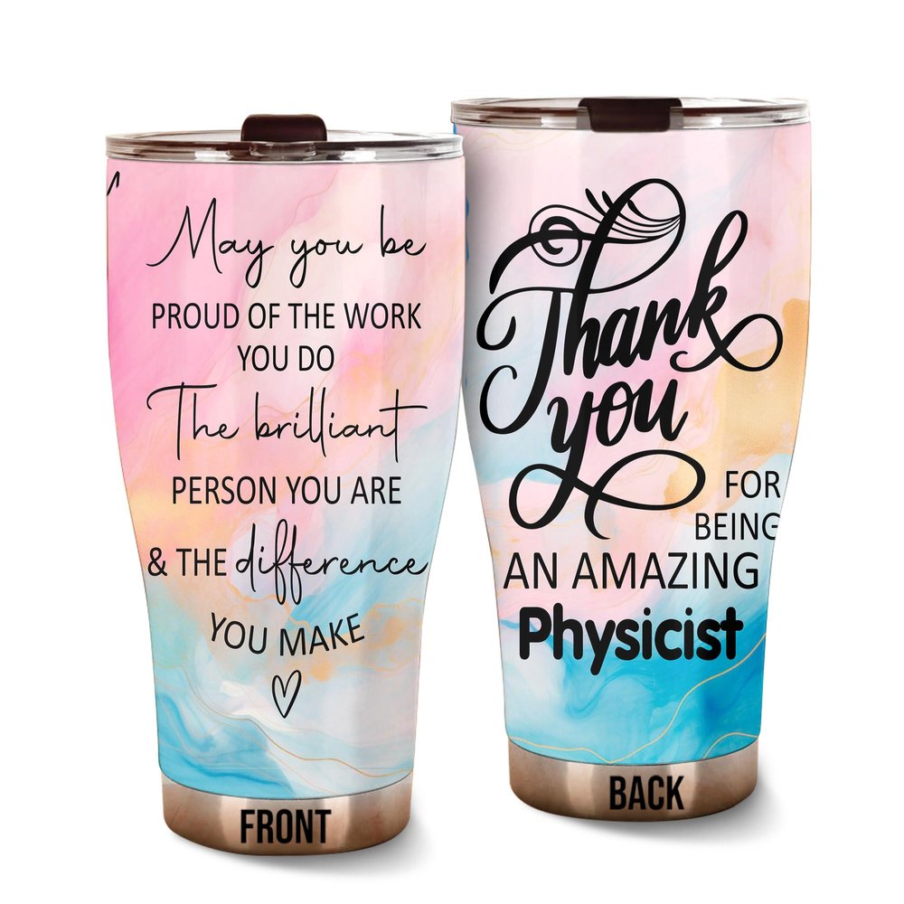MEDROC Thank You Amazing Physicist Tumbler Stainless Steel 30oz, Appreciation Gifts for Coworkers, Employees & Staffs Women, Driking Coffee Cup For Teammates Birthday Christmas