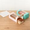 Restaurantware Pastry Tek 9.8 x 4.7 x 3.9 Inch Pastry Boxes 100 Disposable Donut Boxes - With Clear Window Easy Assembly Striped Paper Cookie Packaging Boxes For Muffins Or Mini Cakes view 4