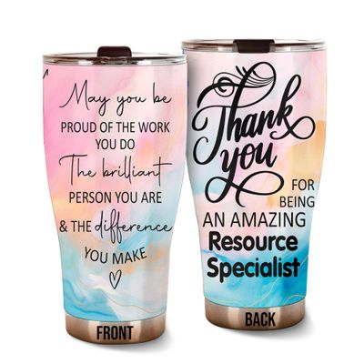 MEDROC Thank You Amazing Resource Specialist Tumbler Stainless Steel 30oz, Appreciation Gifts for Coworkers, Employees & Staffs Women, Driking Coffee Cup For Teammates Birthday Christmas