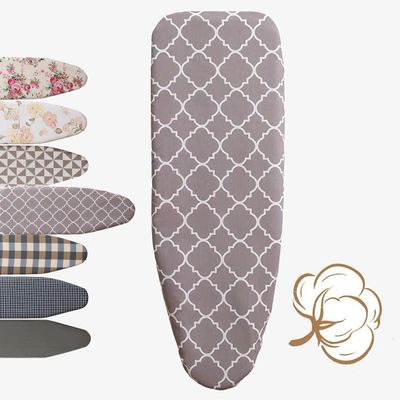 Ironing Board Cover Standard Size 12x35in 13x39in 13x43in 15x47in Natural Cotton Ironing Cover for Table Top, Drawstring Tightening, Durable(B2,X-Large(120x38cm))