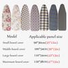 Ironing Board Cover Standard Size 12x35in 13x39in 13x43in 15x47in Natural Cotton Ironing Cover for Table Top, Drawstring Tightening, Durable(B2,X-Large(120x38cm)) view 2