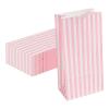 Restaurantware Bag Tek 2 LB Disposable Lunch Bags 100 Sturdy Take Out Bags - Flat Bottom Great For Restaurants Cafes And Bakeries Pink And White Paper Popcorn Bags Versatile For Grocery view 1