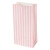 Restaurantware Bag Tek 2 LB Disposable Lunch Bags 100 Sturdy Take Out Bags - Flat Bottom Great For Restaurants Cafes And Bakeries Pink And White Paper Popcorn Bags Versatile For Grocery view 2