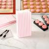 Restaurantware Bag Tek 2 LB Disposable Lunch Bags 100 Sturdy Take Out Bags - Flat Bottom Great For Restaurants Cafes And Bakeries Pink And White Paper Popcorn Bags Versatile For Grocery view 3