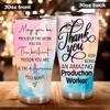 MEDROC Thank You Amazing Production Worker Tumbler Stainless Steel 30oz, Appreciation Gifts for Coworkers, Employees & Staffs Women, Driking Coffee Cup For Teammates Birthday Christmas view 4