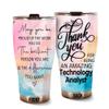 MEDROC Thank You Amazing Technology Analyst Tumbler Stainless Steel 30oz, Appreciation Gifts for Coworkers, Employees & Staffs Women, Driking Coffee Cup For Teammates Birthday Christmas view 1