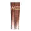 UPQRSG 5 Pairs Chopsticks, Food Grade Diagonal Stripe Pattern Chop Sticks, Exquisite Craftsmanship Hygienic Wooden Chopsticks Gift Box, for Home view 1