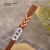 UPQRSG 5 Pairs Chopsticks, Food Grade Diagonal Stripe Pattern Chop Sticks, Exquisite Craftsmanship Hygienic Wooden Chopsticks Gift Box, for Home view 3