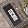 UPQRSG 5 Pairs Chopsticks, Food Grade Diagonal Stripe Pattern Chop Sticks, Exquisite Craftsmanship Hygienic Wooden Chopsticks Gift Box, for Home view 4