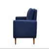 41" Linen Fabric Accent Chair, Mid Century Modern Armchair for Living Room, Bedroom Button Tufted Upholstered Comfy Reading Accent Sofa Chairs, Dark Blue view 4