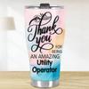MEDROC Thank You Amazing Utility Operator Tumbler Stainless Steel 30oz, Appreciation Gifts for Coworkers, Employees & Staffs Women, Driking Coffee Cup For Teammates Birthday Christmas view 3