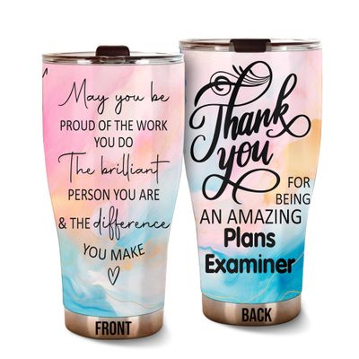 MEDROC Thank You Amazing Plans Examiner Tumbler Stainless Steel 30oz, Appreciation Gifts for Coworkers, Employees & Staffs Women, Driking Coffee Cup For Teammates Birthday Christmas