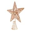 Ciieeo 1pc Iron Art Christmas Tree Star Topper Rose Decoration for Christmas Party Easy to Install for Tabletop and Festive Occasions view 1