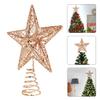 Ciieeo 1pc Iron Art Christmas Tree Star Topper Rose Decoration for Christmas Party Easy to Install for Tabletop and Festive Occasions view 3