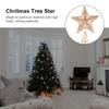 Ciieeo 1pc Iron Art Christmas Tree Star Topper Rose Decoration for Christmas Party Easy to Install for Tabletop and Festive Occasions view 4