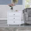 3-Drawer Nightstand Storage Wood Cabinet view 3