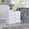 3-Drawer Nightstand Storage Wood Cabinet view 4