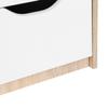 43.3Wood Corner Writing Table with Shelf 3 Drawers Storage view 4