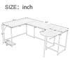 U-Shaped Computer Desk, Industrial Corner Writing Desk with CPU Stand, Gaming Table Workstation Desk for Home Office (Black) (Old SKU: WF198675AAB) view 2