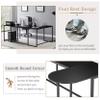 U-Shaped Computer Desk, Industrial Corner Writing Desk with CPU Stand, Gaming Table Workstation Desk for Home Office (Black) (Old SKU: WF198675AAB) view 4