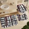 ZGDPBYF Black and White Red Geometric Line Art Bathroom Rug Set of 3, Spotted Leopard Print 3 Pieces Bath Mats Set for Bathroom, Washable Cover Floor Rug Decorations for Kitchen Bathroom Bedroom view 1