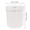NUOBESTY 2pcs Mini Rubbish Bin Creative Cartoon Trash Can Lid Compact Wastebasket for Home Office and Dorm Cute Desktop Organizer view 2
