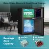 EUHOMY Double Door Mini Fridge With Freezer, Freestanding Mini Freezer view 2