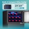 EUHOMY Double Door Mini Fridge With Freezer, Freestanding Mini Freezer view 3
