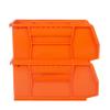 Hudson Exchange 11" x 5-1/2" x 5" (12 Pack) Plastic Stackable Storage Bin and Hanging Container, Orange view 4