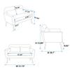 51" W Modern Chenille Loveseat Small Sofa Small Mini Room Couch Two-Seater Sofa with 2 Throw Pillows Gold Metal Legs for Small Space Office Studio Apartment Bedroom, Terracotta Chenille view 2