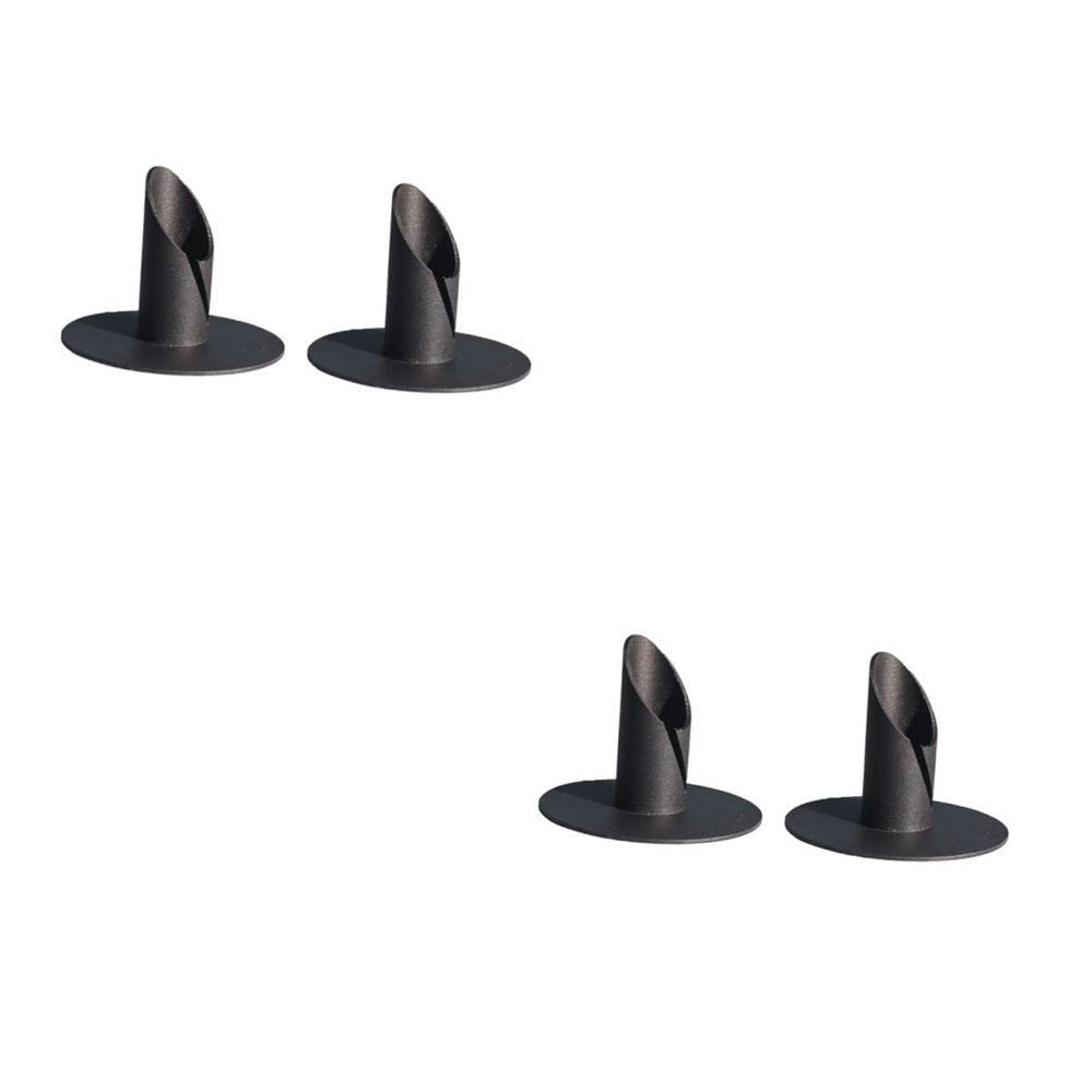 Amosfun 4pcs Wrought Iron Candle Holder and Decorative Candlestick Holders for Home Decor Simple Design for Warm Ambiance Family and Friends