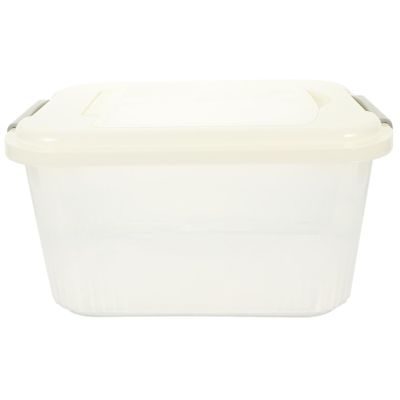 Hohopeti Airtight Rice Storage Large Diameter Transparent Rice Bucket Sturdy Fade Resistant