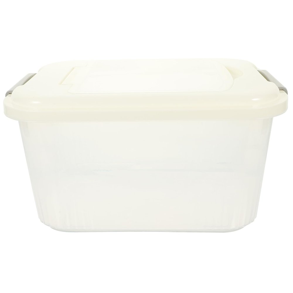 Hohopeti Airtight Rice Storage Large Diameter Transparent Rice Bucket Sturdy Fade Resistant