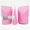 QQ Studio 100 Matte Metallic Color with Frosted Window Display Stand-Up Resealable Bags (7.1" x 10.2", Matte Pink) view 2