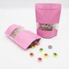 QQ Studio 100 Matte Metallic Color with Frosted Window Display Stand-Up Resealable Bags (7.1" x 10.2", Matte Pink) view 3