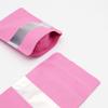 QQ Studio 100 Matte Metallic Color with Frosted Window Display Stand-Up Resealable Bags (7.1" x 10.2", Matte Pink) view 4