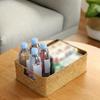 Baluue Retro Hand-woven Seaweed Storage Basket Multi-functional Sundries Organizer Box for Home Clothes Yellow view 3