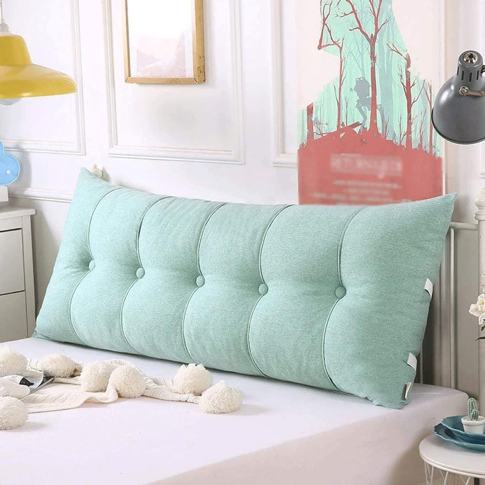 MGEMJMJ Reading Pillow Headboard Backrest Cushions Back Pillow Support Bedside Cotton Soft Bag Backrest Headboard(Size:100X60X20cm,Color:F)