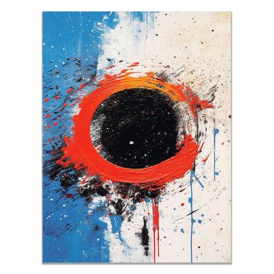VOCBAN Mens Wall Art Blue Red Black Abstract Colorful Canvas Wall Art Painting Wall Art For Living Room,Bathroom Art Wall Decor,Nursery Decor-16x24in Unframed