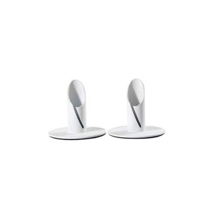 UWALLS Candle Holder 2pcs Iron Corrosion Solid Romantic Oblique Incision Candle Stick Retro Centerpiece Home Decor Rustproof Tea Light (White) (White) Desktop Decoration (Color : White)