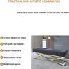 ELODEK Velvet Upholstered Bench Seat,Comfy Entryway Shoe Bench with Golden Base,Multifunction Accent Sofa Bench 100x38x42cm(Size:60x38x42cm(24x15x17inch),Color:Blue) view 3