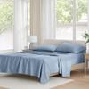 Comfort Spaces 100% Cotton Sheet Set Breathable, Lightweight, Soft with 14" Elastic Pocket Fits up to 16" Mattress, All Season Cozy Bedding, Matching Pillow Case, Cal King Blue 4 Piece view 1