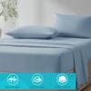 Comfort Spaces 100% Cotton Sheet Set Breathable, Lightweight, Soft with 14" Elastic Pocket Fits up to 16" Mattress, All Season Cozy Bedding, Matching Pillow Case, Cal King Blue 4 Piece view 2