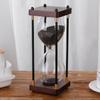 VINGAA Hourglass, Sand Timer, Glass Hourglass Timer, 30/60 Minute Hourglass, Desktop Exquisite Decoration Hourglass with Sand, Metal+Wood+Glass Made Hourglass, Hourglass Decor, for Home, Office view 1