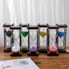 VINGAA Hourglass, Sand Timer, Glass Hourglass Timer, 30/60 Minute Hourglass, Desktop Exquisite Decoration Hourglass with Sand, Metal+Wood+Glass Made Hourglass, Hourglass Decor, for Home, Office view 2
