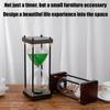VINGAA Hourglass, Sand Timer, Glass Hourglass Timer, 30/60 Minute Hourglass, Desktop Exquisite Decoration Hourglass with Sand, Metal+Wood+Glass Made Hourglass, Hourglass Decor, for Home, Office view 3