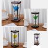 VINGAA Hourglass, Sand Timer, Glass Hourglass Timer, 30/60 Minute Hourglass, Desktop Exquisite Decoration Hourglass with Sand, Metal+Wood+Glass Made Hourglass, Hourglass Decor, for Home, Office view 4