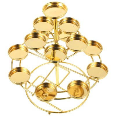 Kichvoe Butter Lamp Holder Plate Ghee Lamp Stand for Weddings Events Candle Holder for Cozy Atmosphere Detachable Design for Easy Cleaning Storage